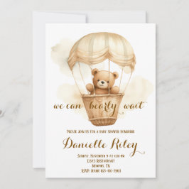 Invitación Podemos Esperar A Baby Shower Teddy Bear