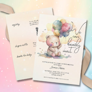 Invitación Podemos esperar a Baby Shower todo en uno