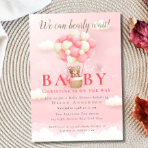 Podemos esperar a Bear Teddy Bear Chica Baby Showe