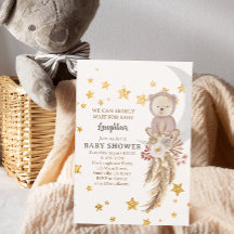 Podemos Esperar A Boho Bear Moon Baby Shower