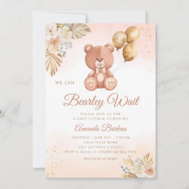 Invitación Podemos Esperar A Boho Pampas Grass Baby Shower