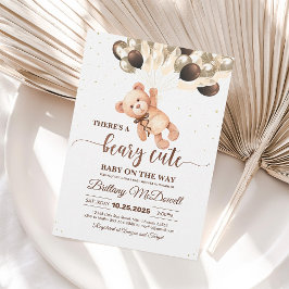 Invitación Podemos Esperar A Brown Teddy Bear Baby Shower