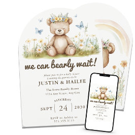Invitación Podemos Esperar A Girly Wildflower Baby Shower
