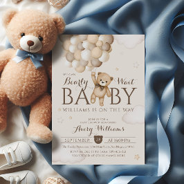 Invitación Podemos Esperar A La Baby Shower De Bear