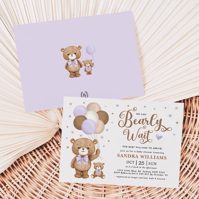 Invitación Podemos Esperar A La Baby Shower De Morple Teddy B (Subido por el creador)