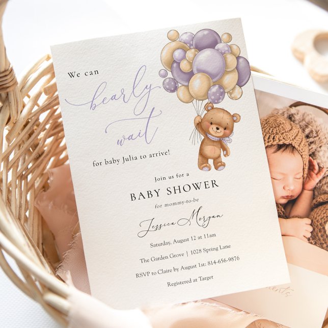 Invitación Podemos Esperar A La Baby Shower De Morple Teddy B (Subido por el creador)