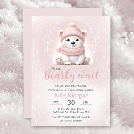 Invitación Podemos Esperar A La Baby Shower Del Oso Polar Ros