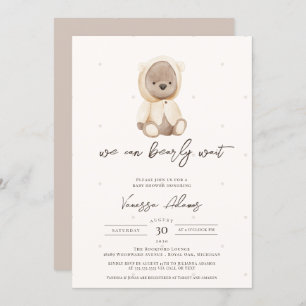 Invitación Podemos Esperar A La Bebé, Baby Shower Neutral Ted