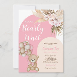 Invitación Podemos esperar a la Chica Baby Shower