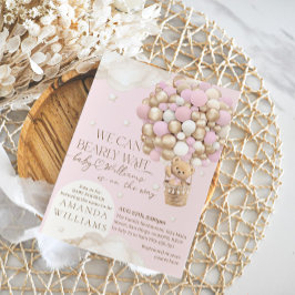 Invitación Podemos esperar a la Chica Baby Shower