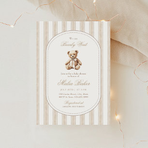Invitación Podemos Esperar A La Elegante Baby Shower De Teddy