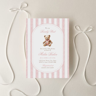 Invitación Podemos Esperar A La Elegante Baby Shower De Teddy
