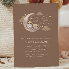 Invitación Podemos Esperar A La Estrella De La Luna Marrón Ba