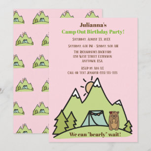 Invitación Podemos Esperar A La Fiesta De Cumpleaños De Pink 