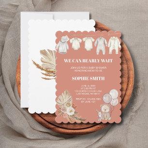 Invitación Podemos Esperar A La Grasa Terracotta Pampas