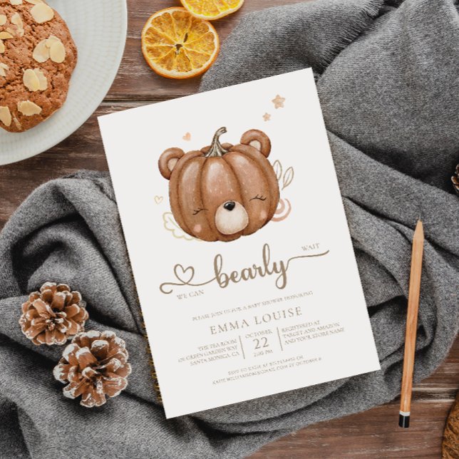 Invitación Podemos Esperar A La Pequeña Calabaza Baby Shower (Subido por el creador)