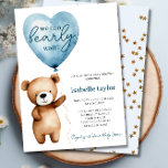 Invitación Podemos Esperar A Los Niños Invitados En Baby Show<br><div class="desc">Celebra la inminente llegada de tu pequeño con nuestra adorable invitación de Baby Shower "We Can Bearly Wait Boy". Esta encantadora invitación incluye un cachorro de oso dulce de peluche, un animal lindo con un globo en forma de corazón azul. El diseño acuático aporta un toque de elegancia, mientras que...</div>