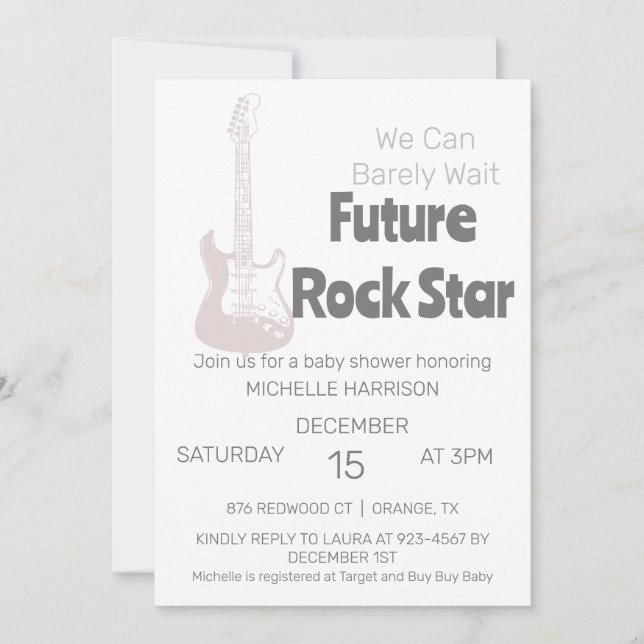 Invitación Podemos esperar a que Baby Shower sea neutral desd (Anverso)