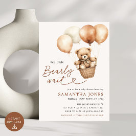 Invitación Podemos esperar a que Baby Shower sea neutral desd