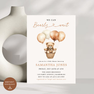 Invitación Podemos esperar a que Baby Shower sea neutral desd