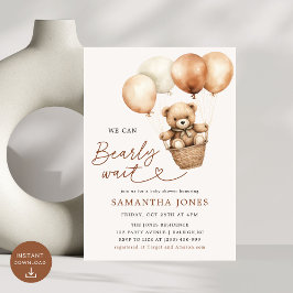 Invitación Podemos esperar a que Baby Shower sea neutral desd