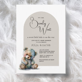 Invitación Podemos esperar a que Baby Shower sea neutral desd