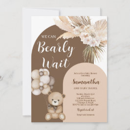 Invitación Podemos esperar a que Baby Shower sea neutral desd