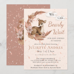 Invitación Podemos esperar a que Bambi sea lindo Baby Shower
