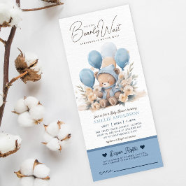 Invitación Podemos esperar a que el chico Baby Shower haga ri