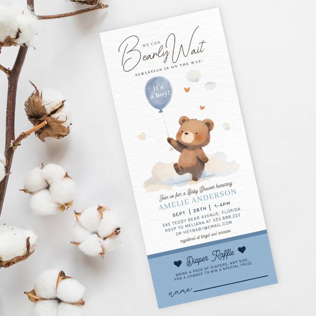 Invitación Podemos esperar a que el chico Baby Shower haga ri (Subido por el creador)