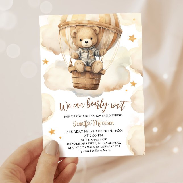 Invitación Podemos esperar a que el género Baby Shower sea ne (Subido por el creador)
