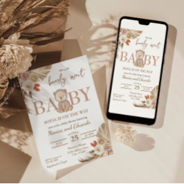 Invitación Podemos esperar a que el género Baby Shower sea ne
