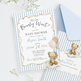 Invitación Podemos Esperar A Que El Niño Del Oso De Agua Baby