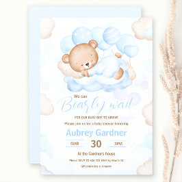 Invitación Podemos Esperar A Que El Niño Lleve Baby Shower