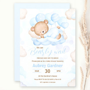 Invitación Podemos Esperar A Que El Niño Lleve Baby Shower