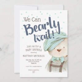 Invitación Podemos Esperar A Que El Niño Teddy Bear Baby Show