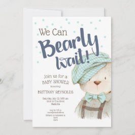 Invitación Podemos Esperar A Que El Niño Teddy Bear Baby Show