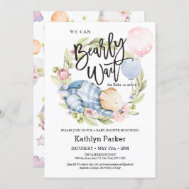 Invitación Podemos Esperar A Que El Niño Teddy Bear Baby Show