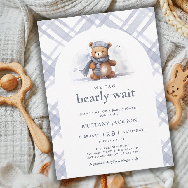 Invitación Podemos Esperar A Que El Oso De Invierno Baby Show (Subido por el creador)