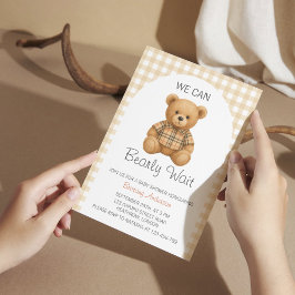 Invitación Podemos esperar a que el oso precoz Baby Shower