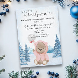 Invitación Podemos esperar a que los Navidades de Baby Shower