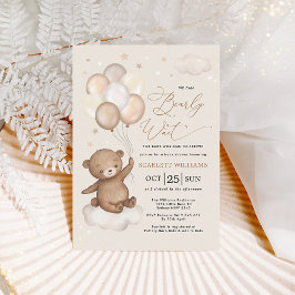Invitación Podemos esperar a que Teddy Bear Baby Shower neutr