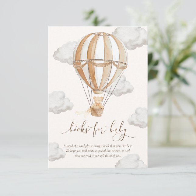 Invitación Podemos Esperar A Que Teddy Bear Books Para La Tar (Anverso de pie)