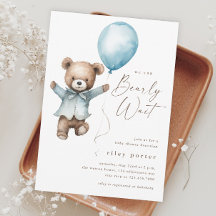 Podemos Esperar A Que Teddy Bear Boys Baby Shower