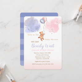Invitación Podemos Esperar A Teddy Bear Baby Shower