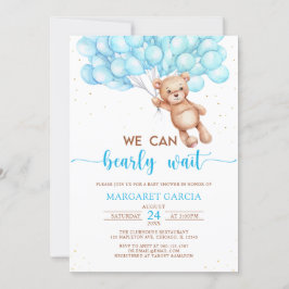 Invitación Podemos Esperar A Teddy Bear Baby Shower