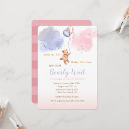 Invitación Podemos Esperar A Teddy Bear Baby Shower