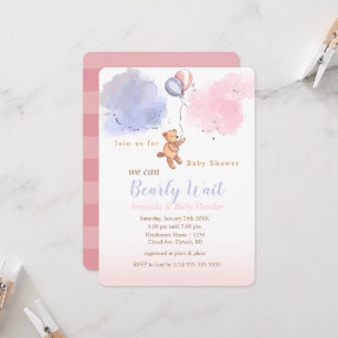 Invitación Podemos Esperar A Teddy Bear Baby Shower