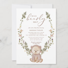 Invitación Podemos Esperar A Teddy Bear Baby Shower