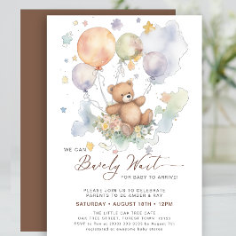 Invitación Podemos Esperar A Teddy Bear Baby Shower